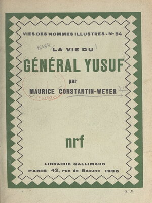 cover image of La vie du général Yusuf